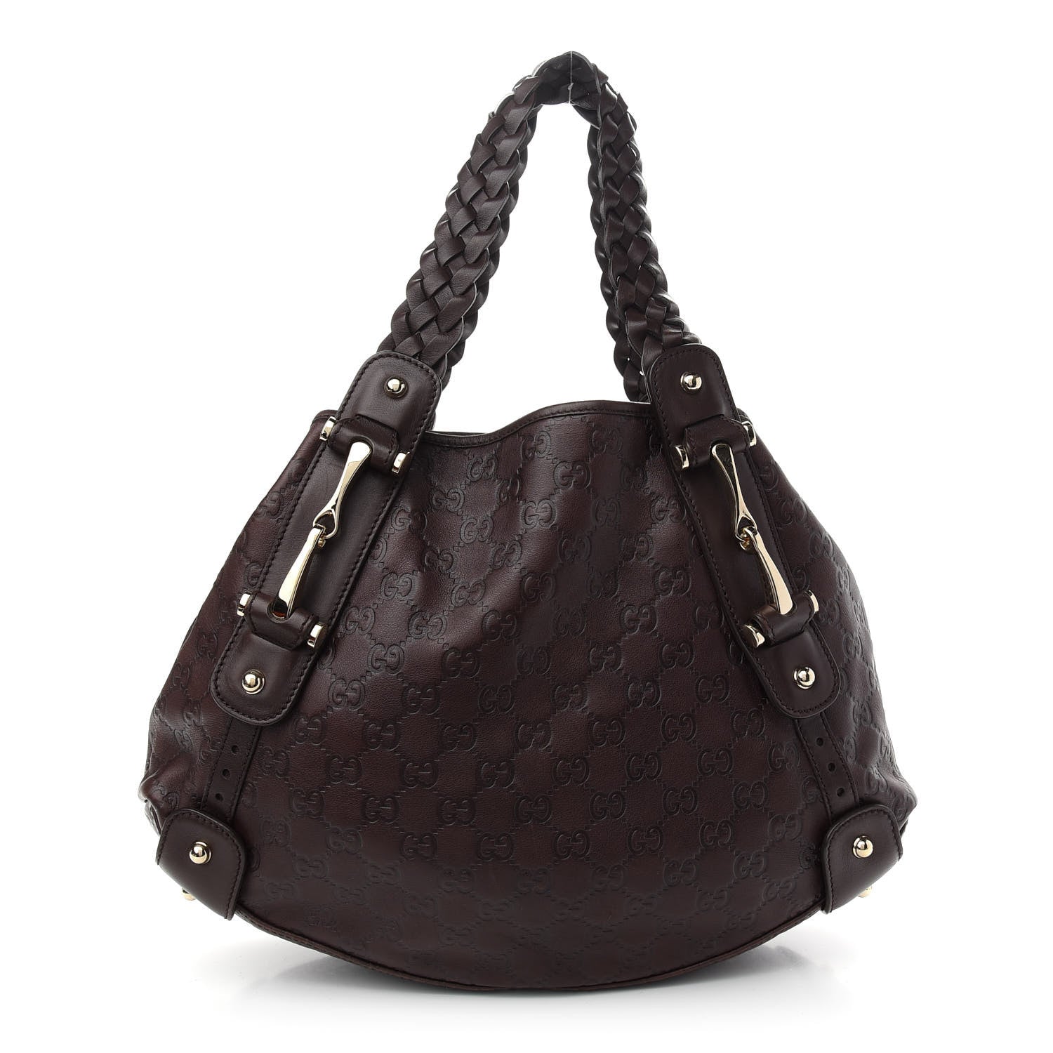 Gucci Guccissima Small Pelham Shoulder Bag Chocolate 1 of 9