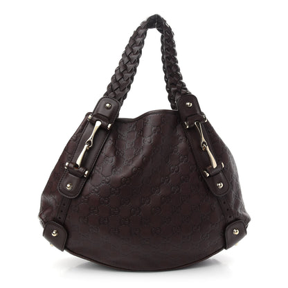Gucci Guccissima Small Pelham Shoulder Bag Chocolate 1 of 9