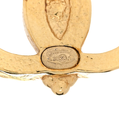 Chanel Crystal Bezel CC Earrings Gold 4 of 6