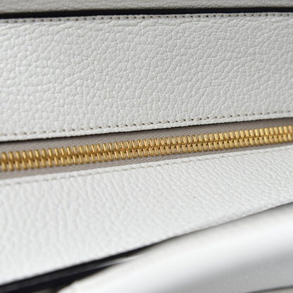 Miu Miu Goatskin Madras Zip Tote White 10 of 14