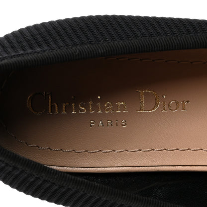 Christian Dior Fabric Ribbon Embroidered J'Adior Ballet Flats 39.5 Black 6 of 9