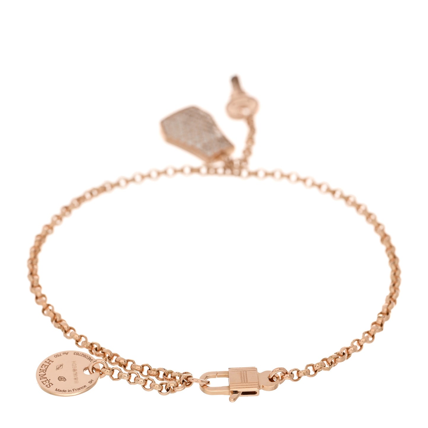 18K Rose Gold Diamond PM Kelly Clochette Bracelet SH