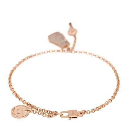 Hermes 18K Rose Gold Diamond PM Kelly Clochette Bracelet SH 2 of 4