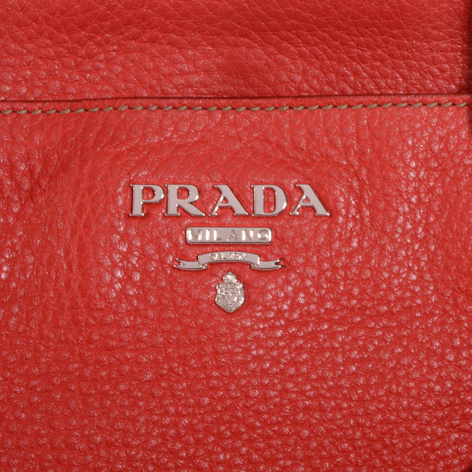 Prada Vitello Daino Shopping Tote Fuoco 4 of 11