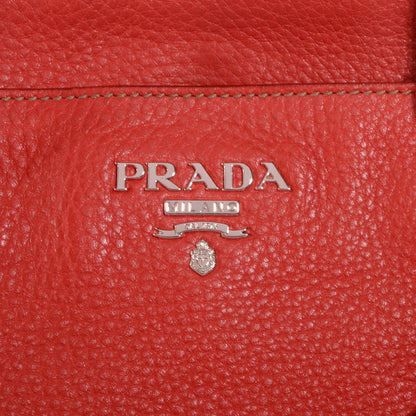 Prada Vitello Daino Shopping Tote Fuoco 4 of 11