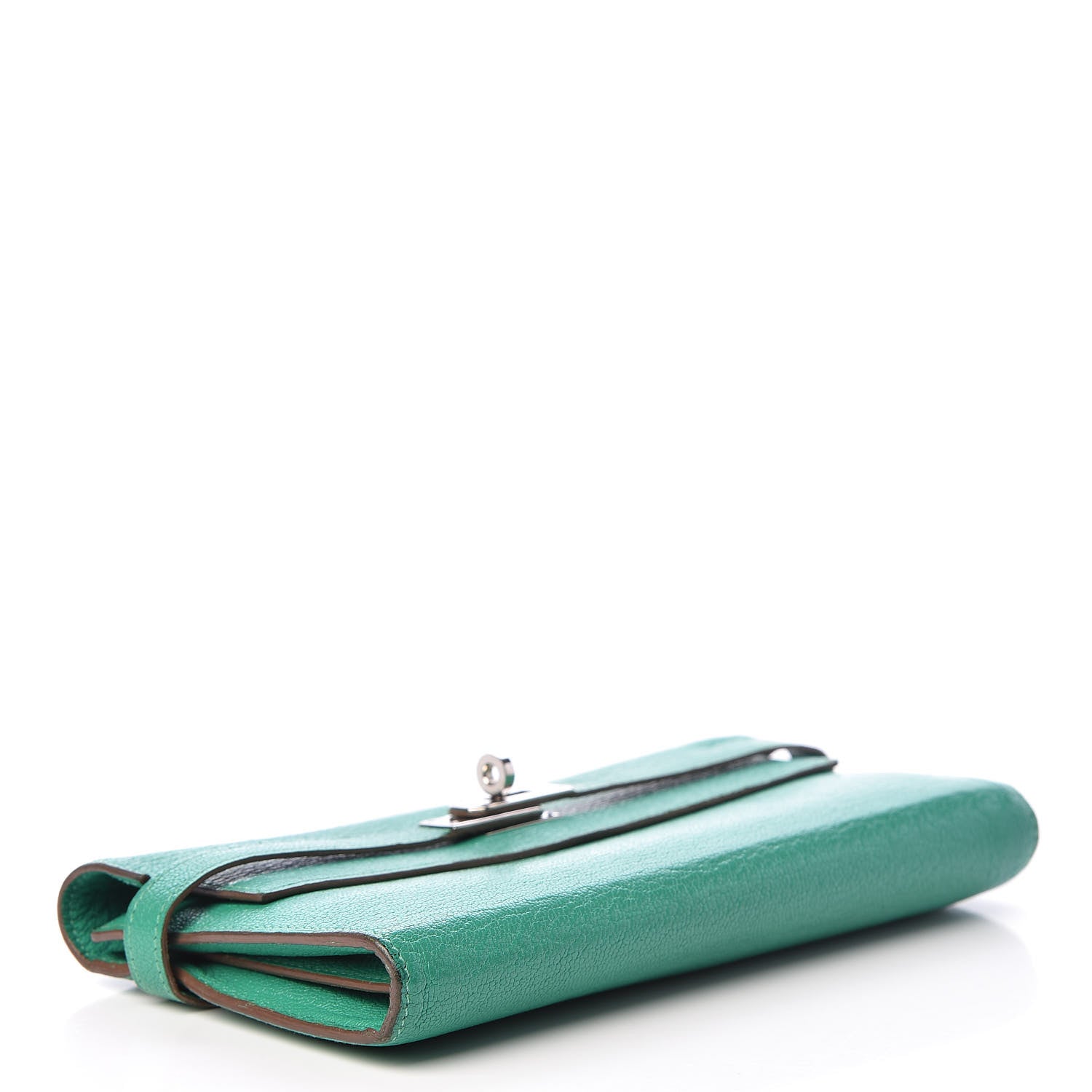 Hermes Chevre Mysore Kelly Longue Wallet Menthe 4 of 24