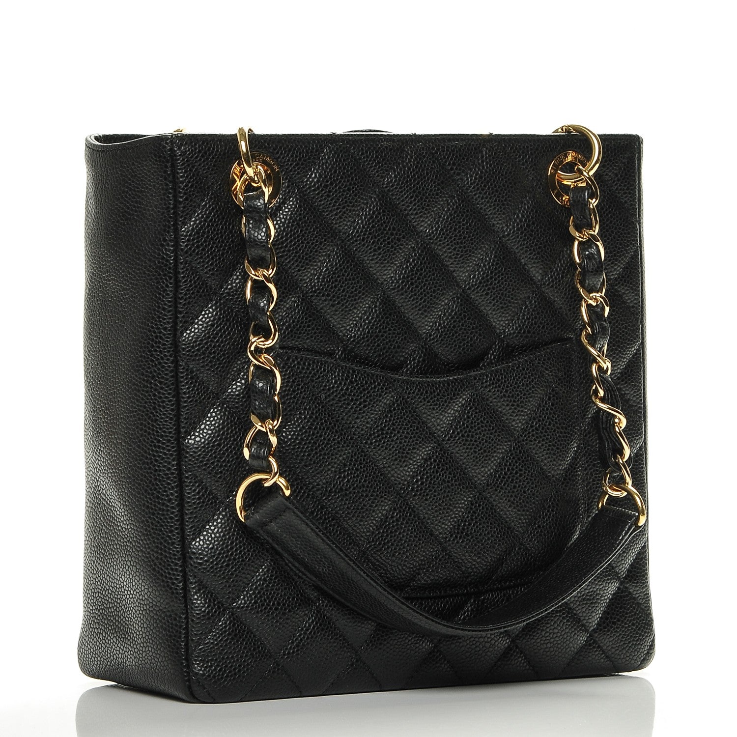 Chanel Caviar Quilted Petit Shopping Tote PST Black 3 of 7