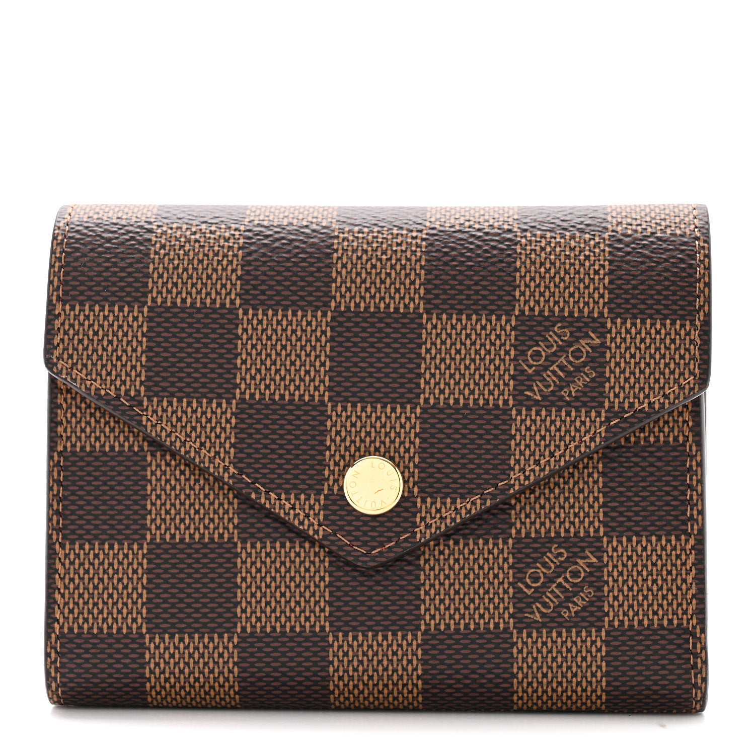 Louis Vuitton Damier Ebene Victorine Wallet Red 1 of 8