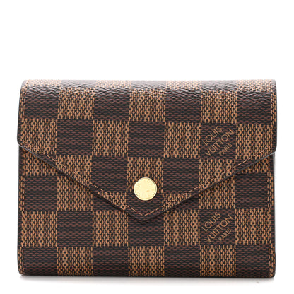 Louis Vuitton Damier Ebene Victorine Wallet Red 1 of 8