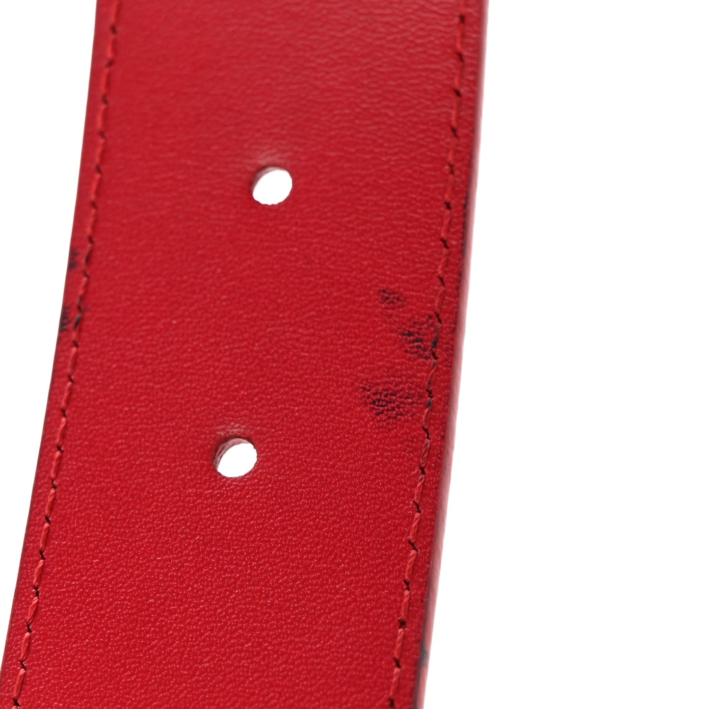 Calfskin 35mm LV New Wave Belt 80/32 Red