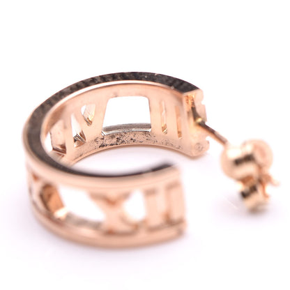 Tiffany 18K Rose Gold Atlas Hoop Earrings 4 of 5