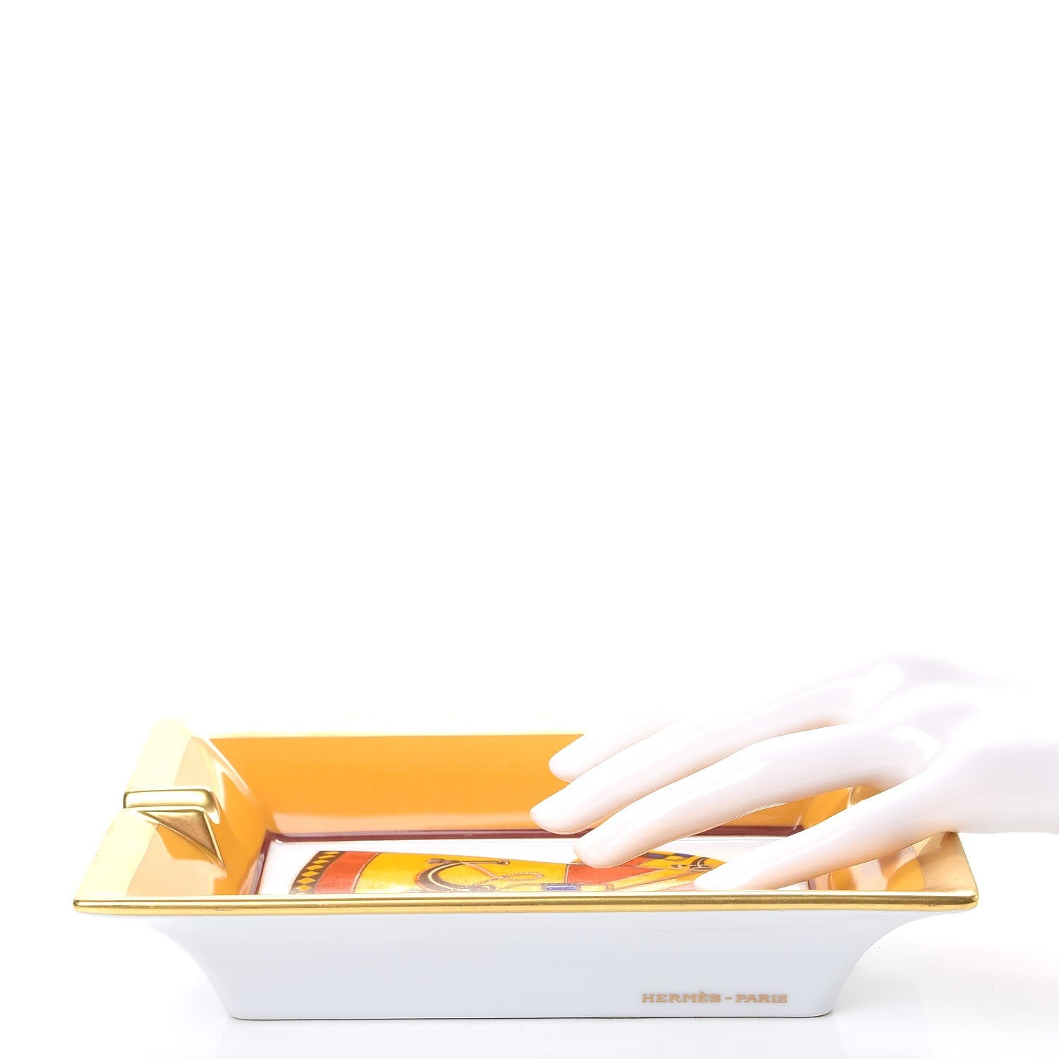 Hermes Printed Porcelain Ashtray 2 of 9
