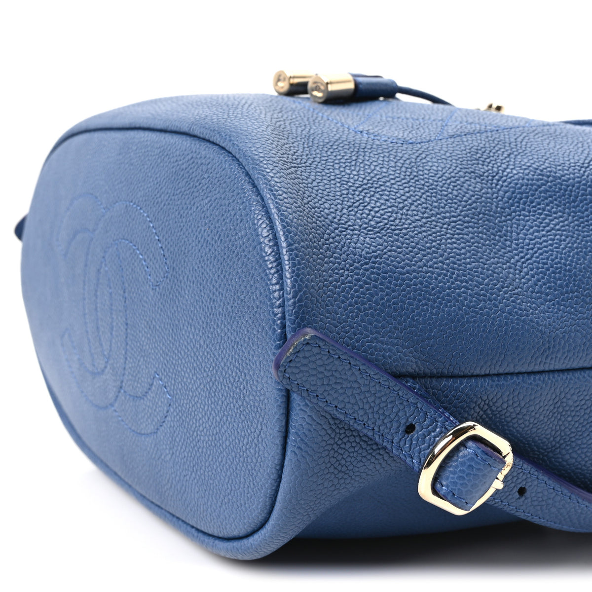 Caviar Quilted Backpack Blue