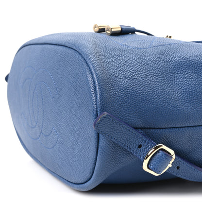 Chanel Caviar Quilted Backpack Blue 9 of 9