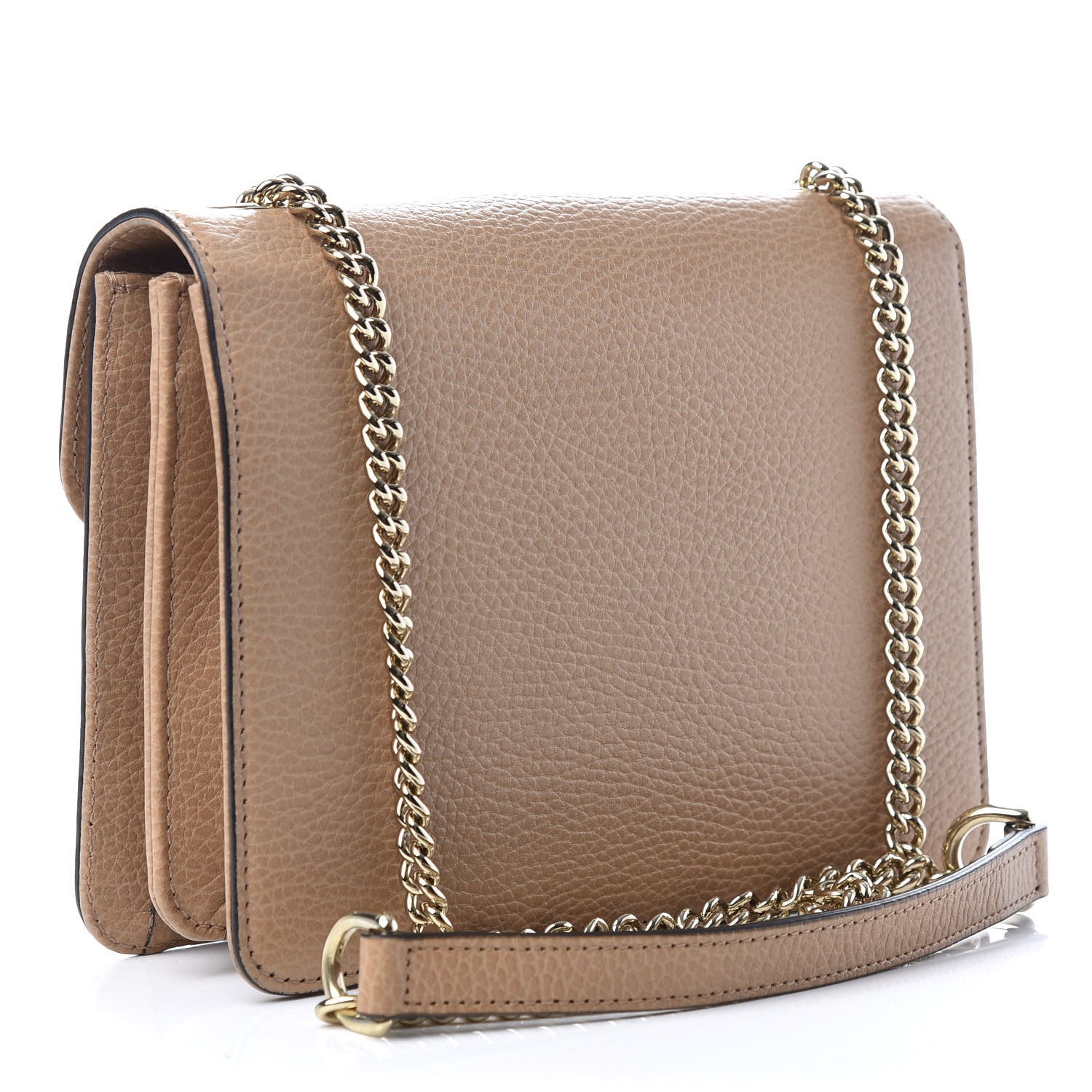 Gucci Dollar Calfskin Small Interlocking G Shoulder Bag Camelia 3 of 9