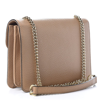 Gucci Dollar Calfskin Small Interlocking G Shoulder Bag Camelia 3 of 9