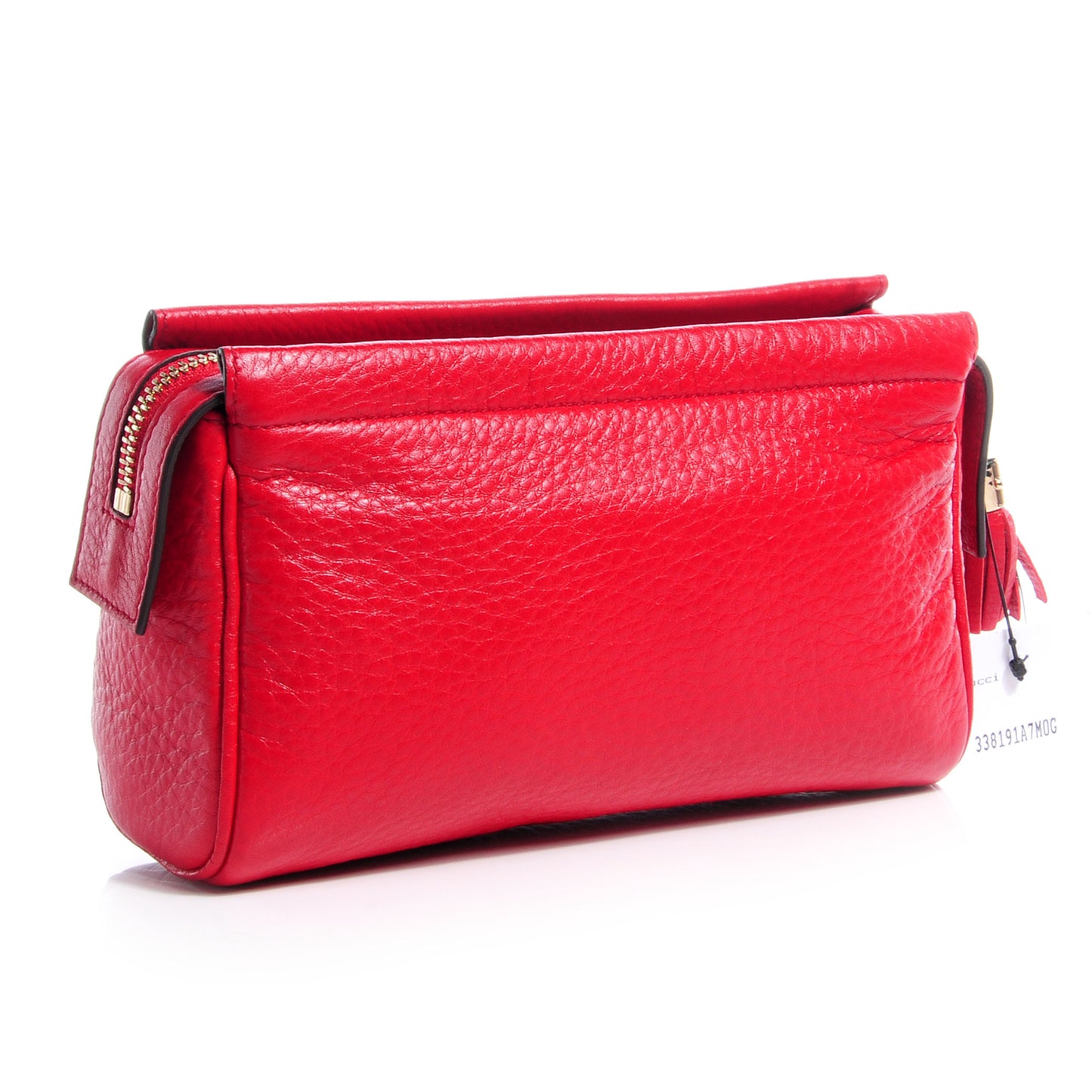 Pebbled Calfskin Soho Cosmetic Case Tabasco Red