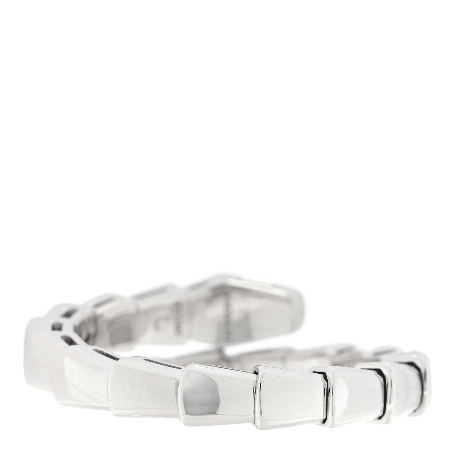 Bulgari 18K White Gold Serpenti Viper Ring L 3 of 4