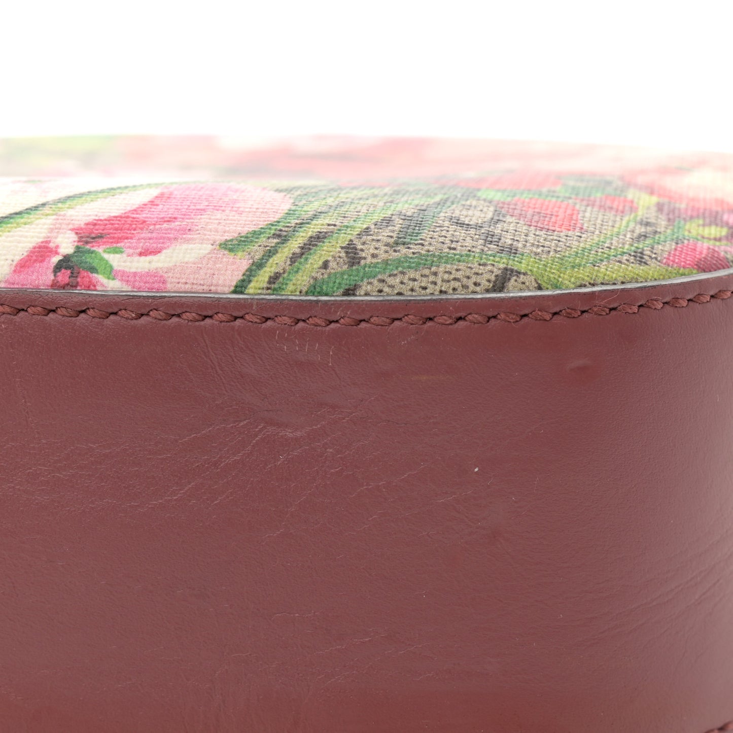 GG Supreme Monogram Blooms Mini Chain Shoulder Bag Beige Multicolor Dry Rose