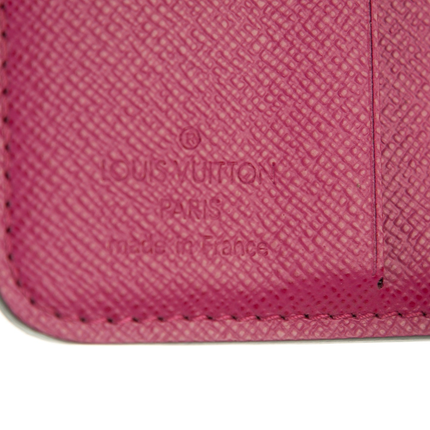 Monogram Perforated Compact Zipped Wallet Fuchsia