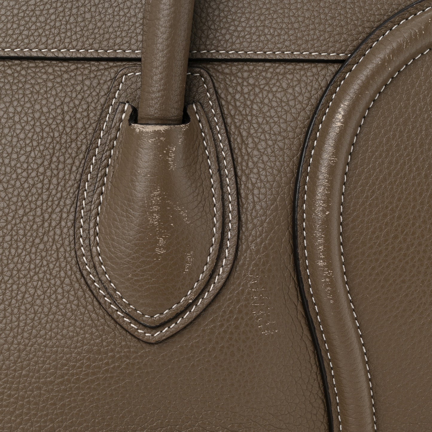 Drummed Calfskin Mini Luggage Souris