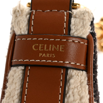 Celine Textile Medium Ava Shoulder Bag White Black 6 of 14
