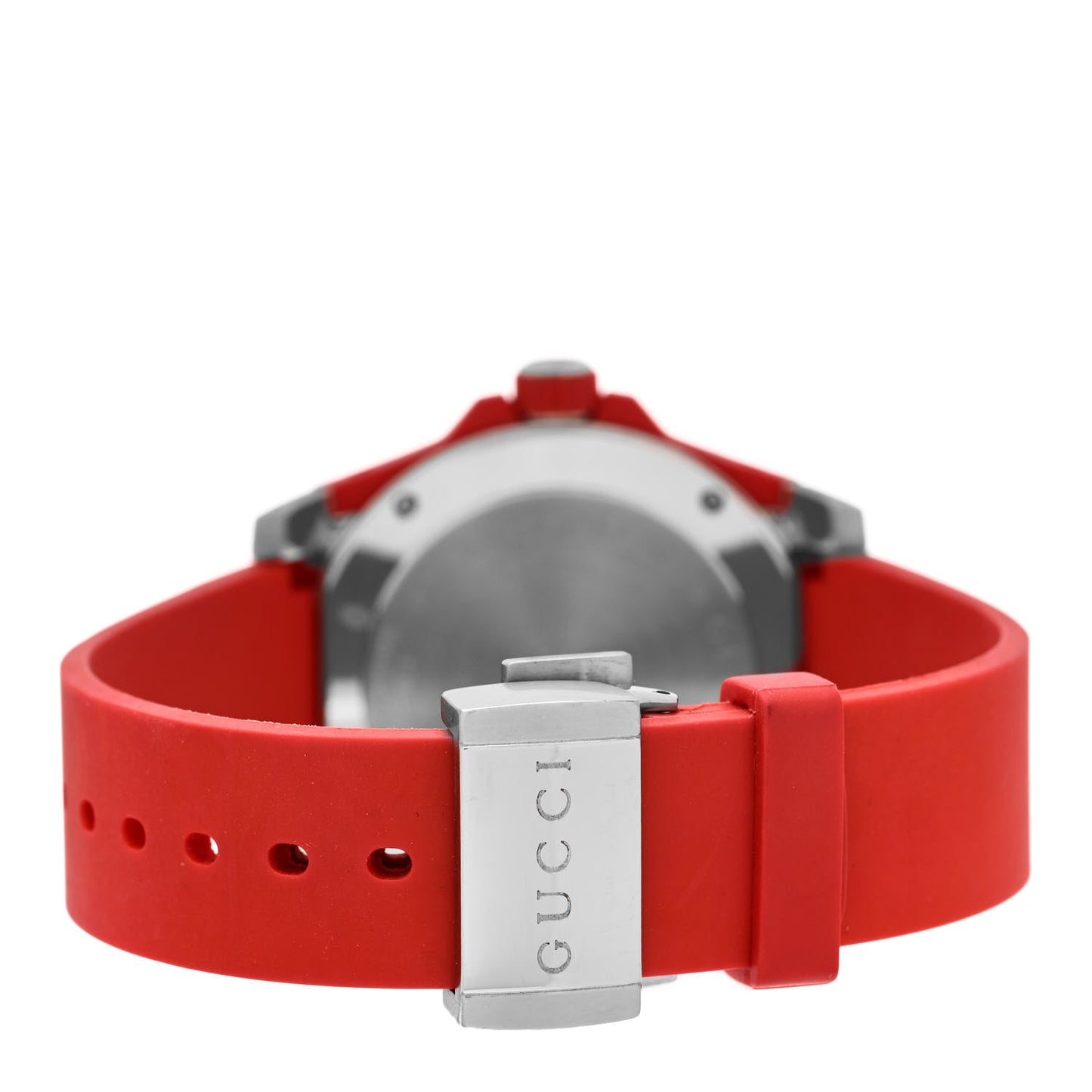 Stainless Steel Rubber 40mm Dive Quartz Watch Red