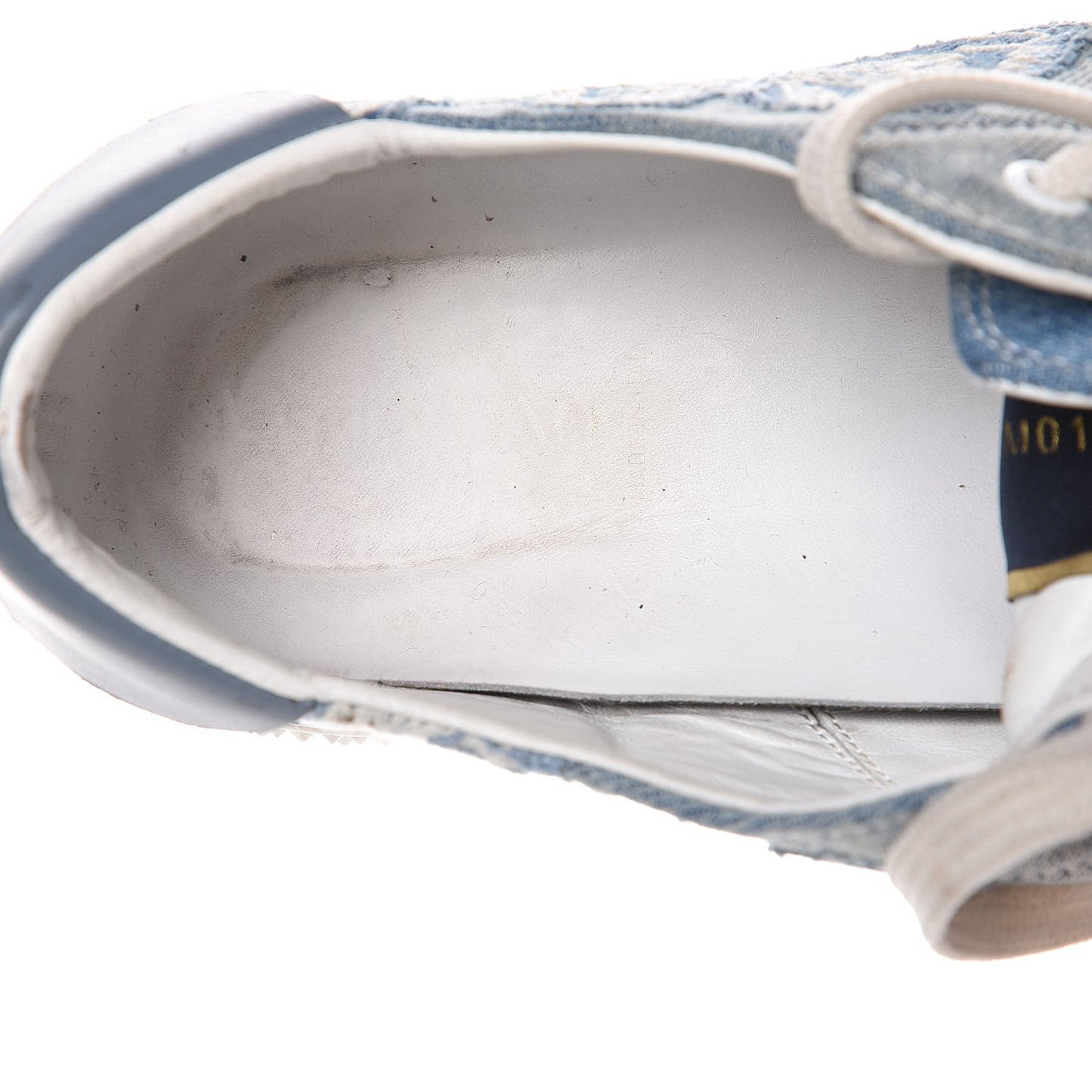 Denim Butterfly Embroidered Sneakers 41 Light Denim