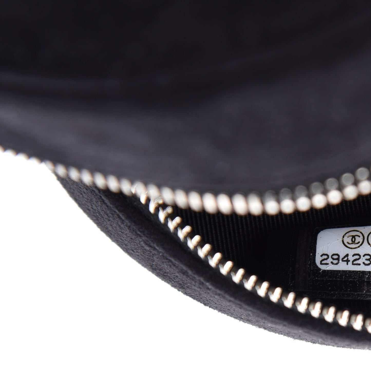 Suede Quilted Crystal Round Clutch With Logo Chain Black