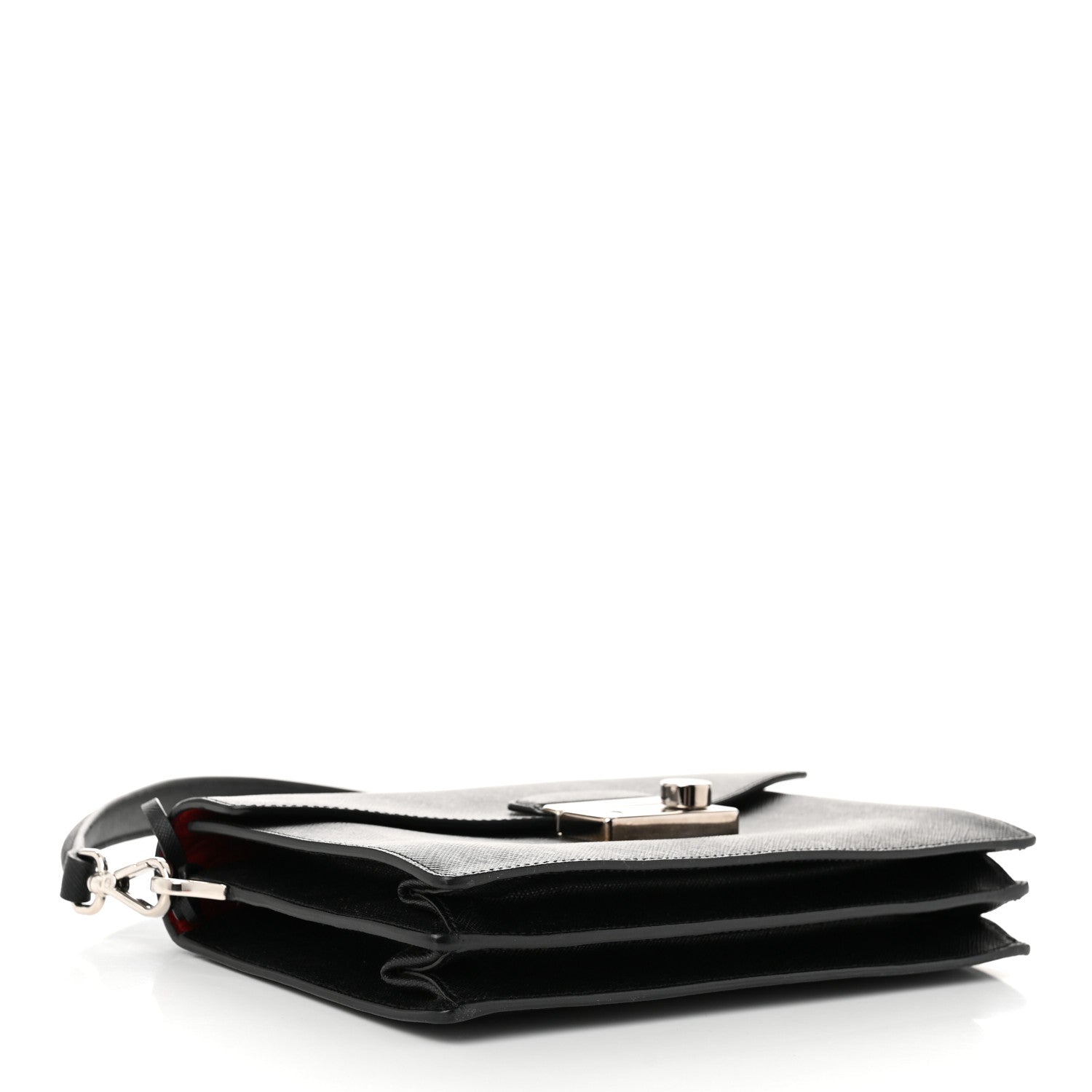 Prada Saffiano Lux Sound Crossbody Bag Black 4 of 11