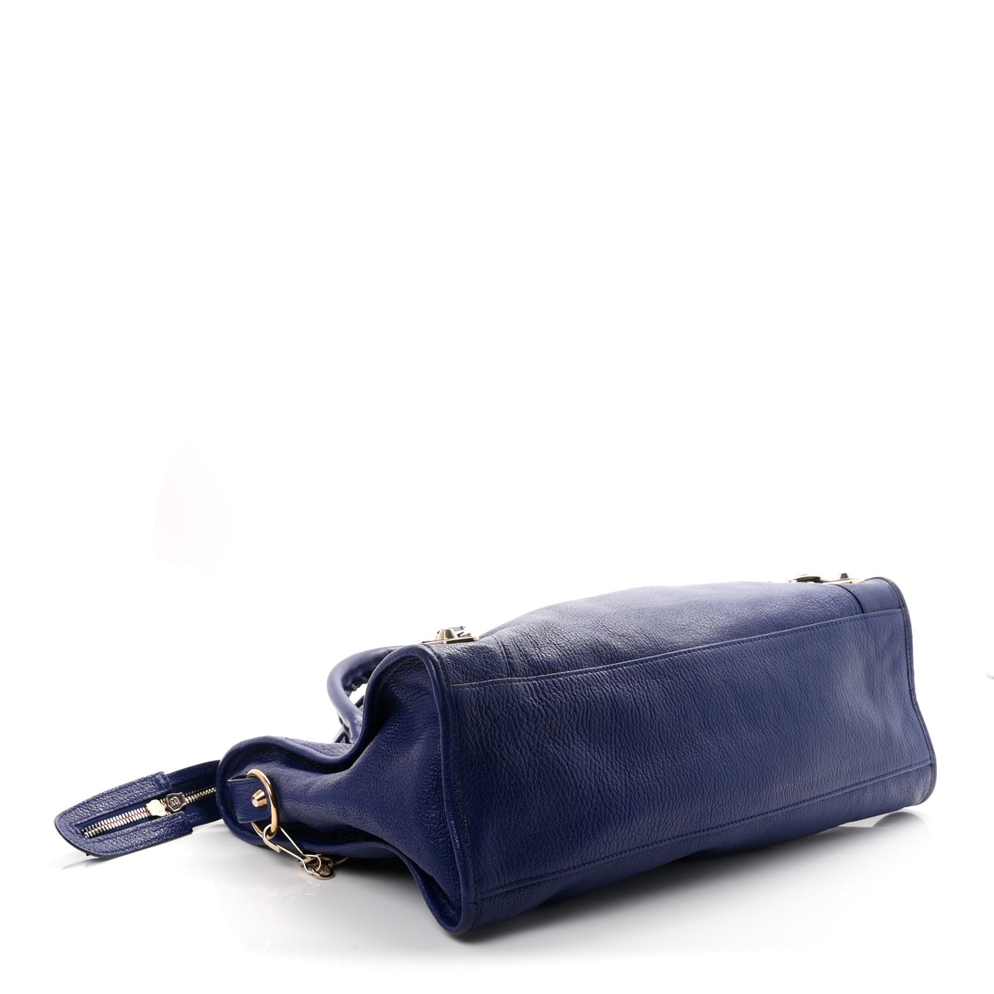 Chevre Gold Metallic Edge Hardware City Bleu Roi
