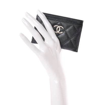 Chanel Iridescent Caviar Quilted Card Holder Black 2 of 9