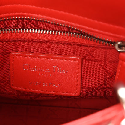 Christian Dior Lambskin Cannage Mini Lady Dior Red 6 of 11