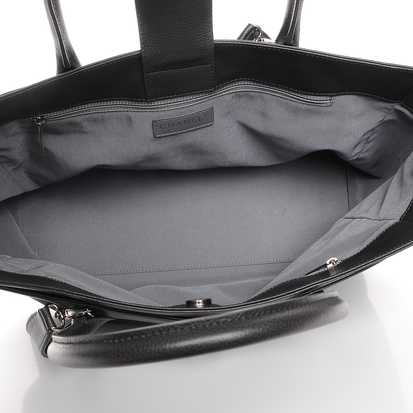Calfskin Cerf Executive Shopper Tote Grey