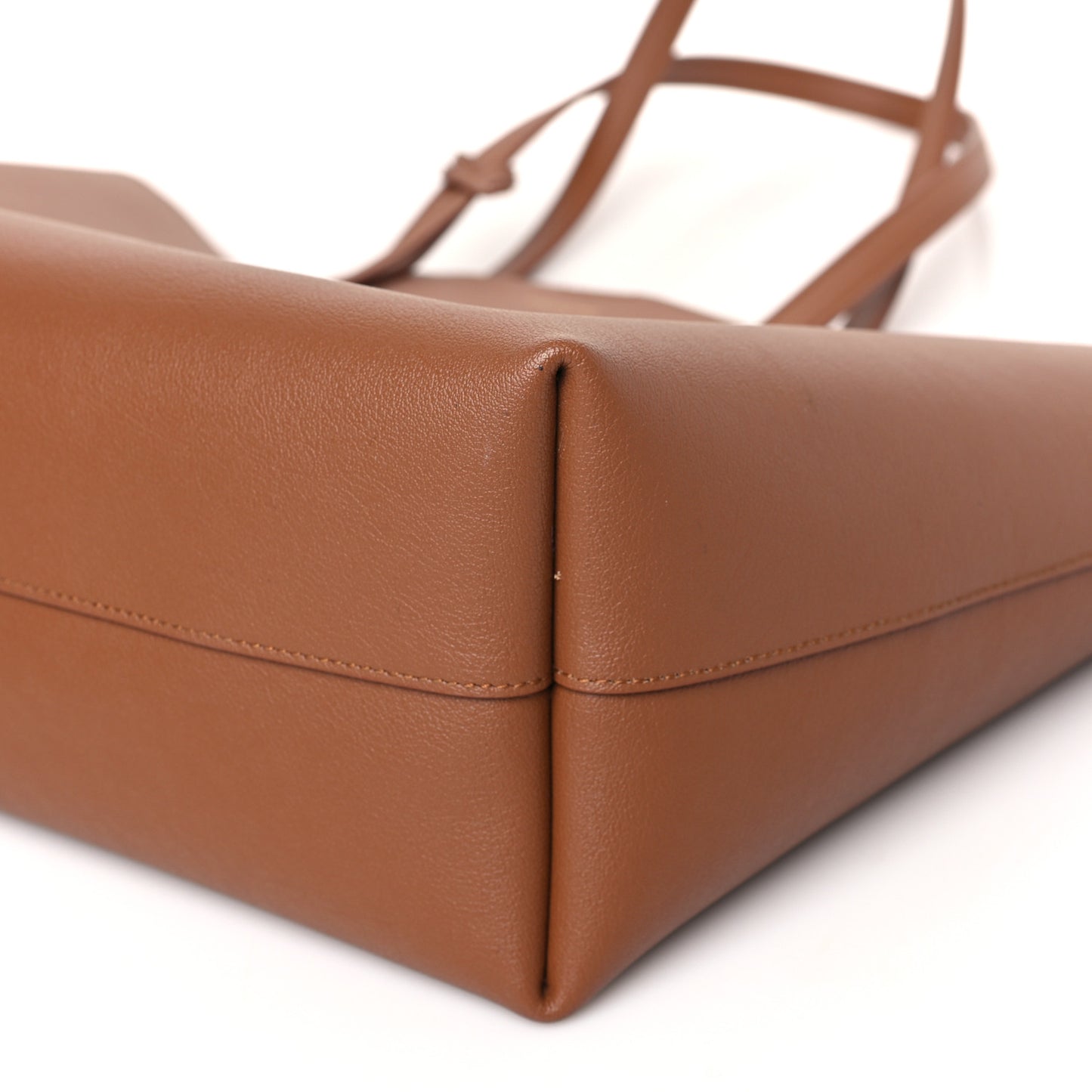 Calfskin Large Shopping Tote Dark Tan