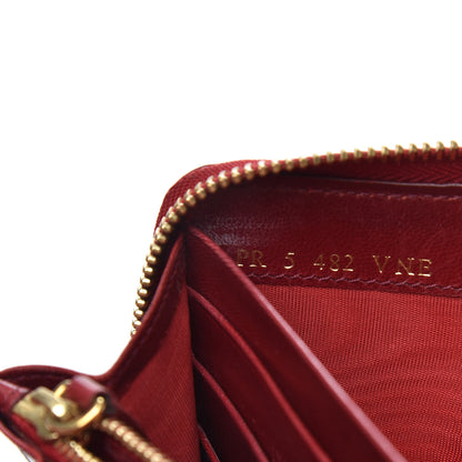 Valentino Garavani Patent Zip Around Wallet Red 7 of 10