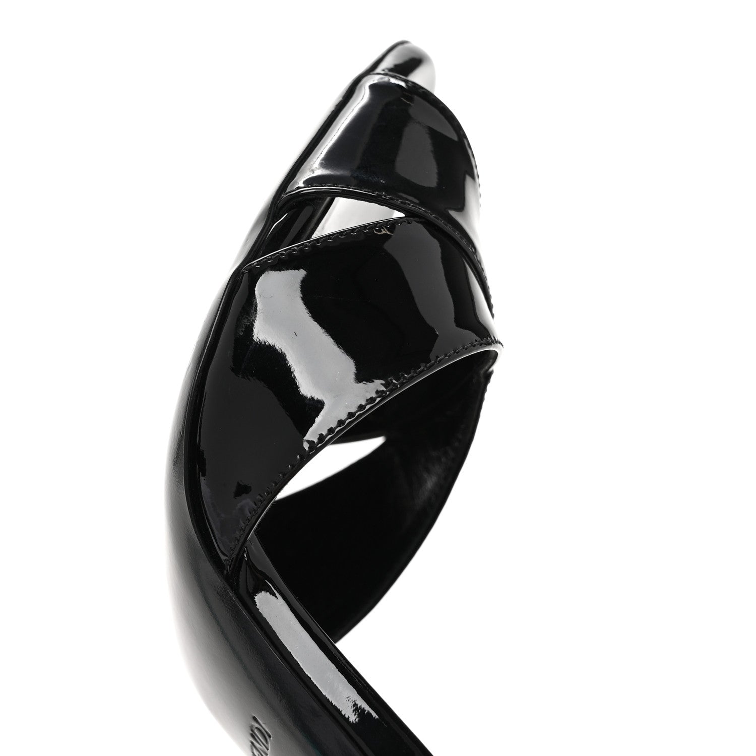 Fendi Patent Strap Platform Sandals 39 Black 10 of 11