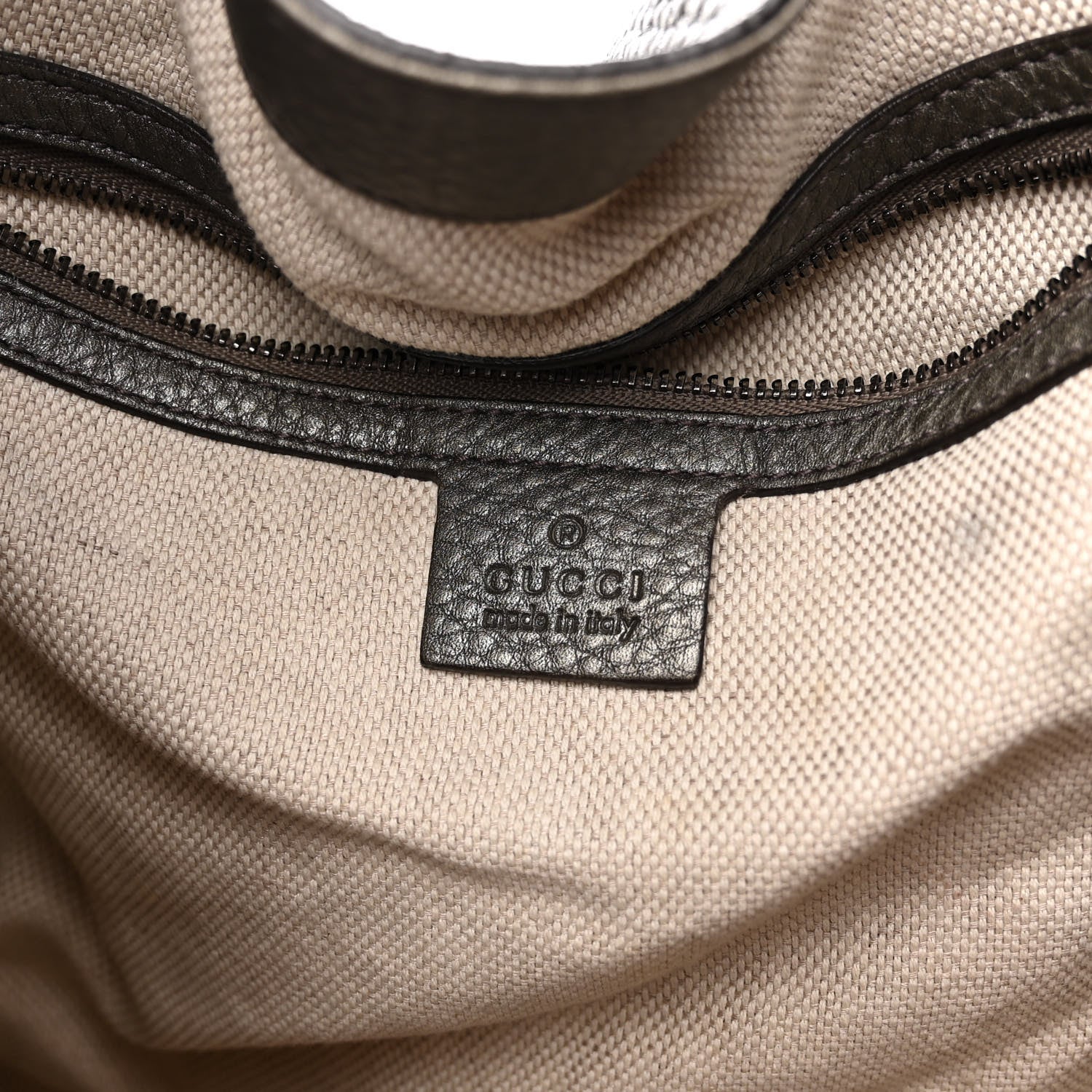 Gucci Metallic Cellarius Calfskin Medium Soho Shoulder Bag Sasso 6 of 12