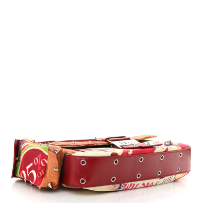 Christian Dior Canvas Calfskin Le Victim Street Chic Columbus Ave Bag Red Multicolor 4 of 10