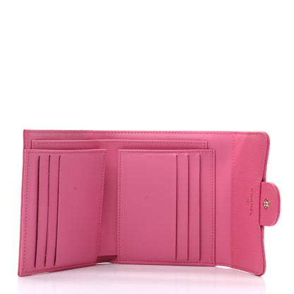 Chanel Caviar Quilted Compact Flap Wallet Pink 5 of 8