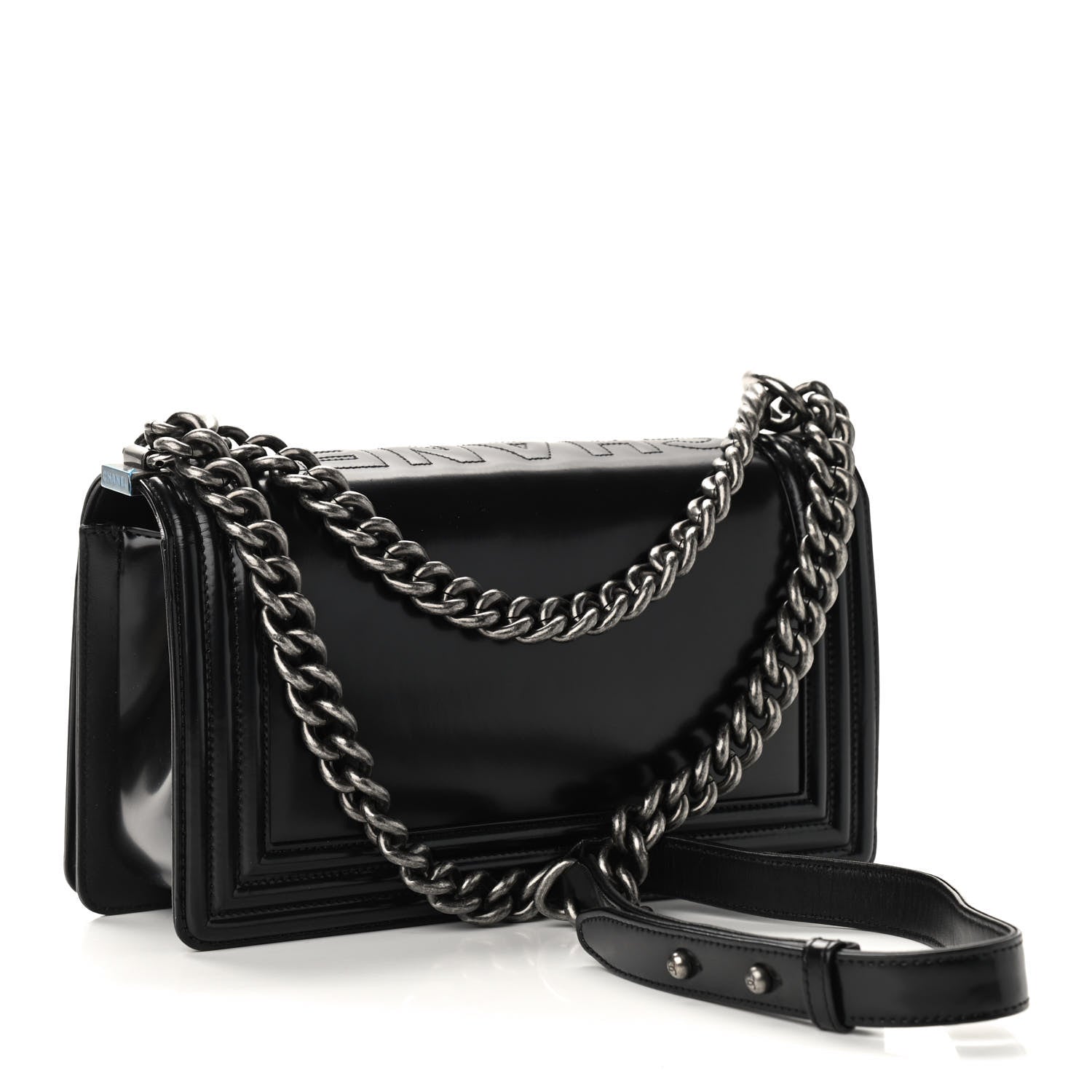 Chanel Glazed Calfskin Medium Boy Flap Black 2 of 12