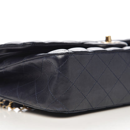 Chanel Lambskin Quilted Medium Double Flap Navy 17 of 19