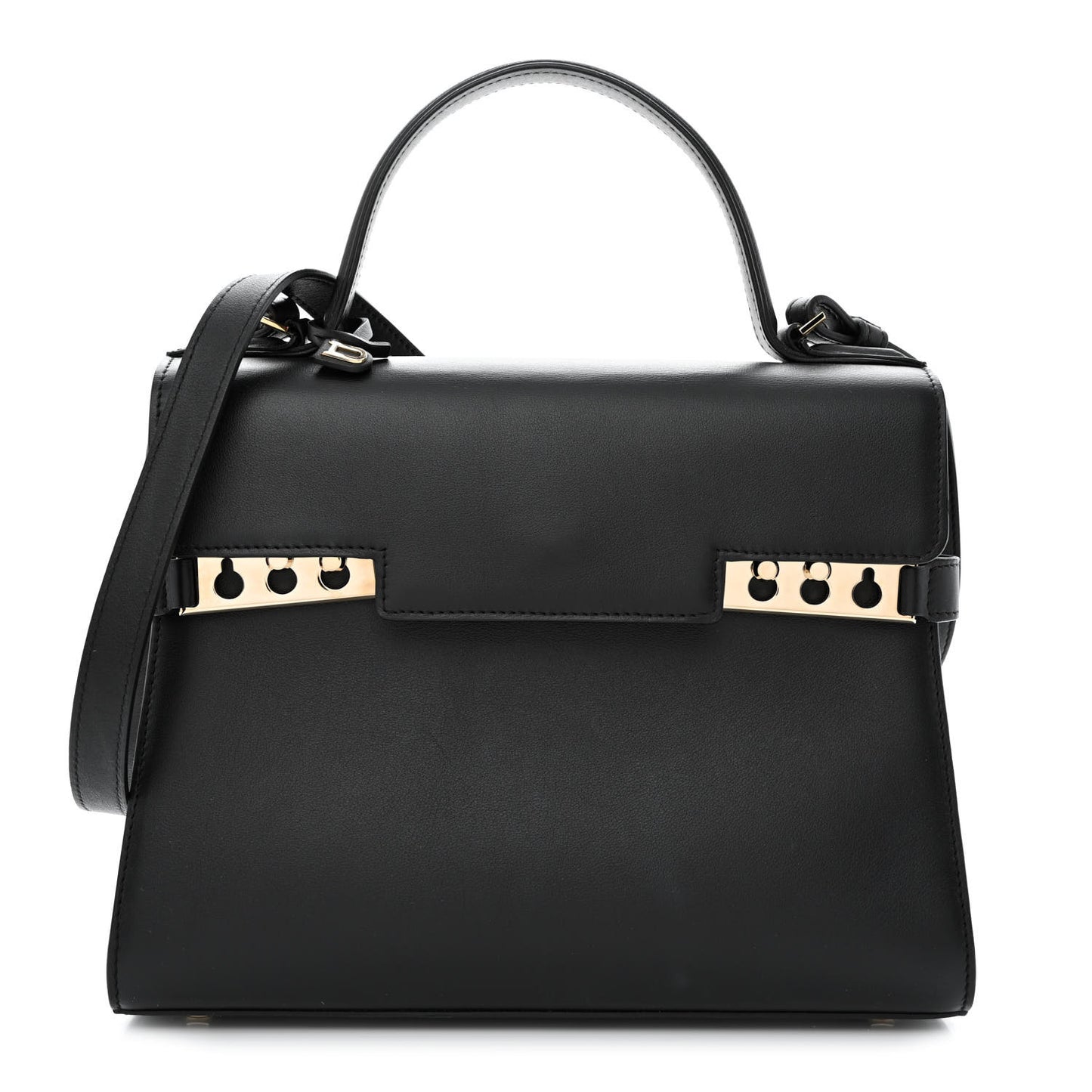 Calfskin MM Tempete Satchel Black
