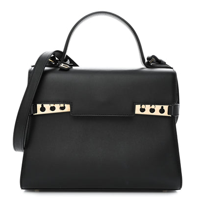Delvaux Calfskin MM Tempete Satchel Black 3 of 11