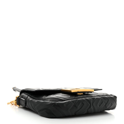 Fendi Nappa FF 1974 Embossed Mini Baguette Black 4 of 10