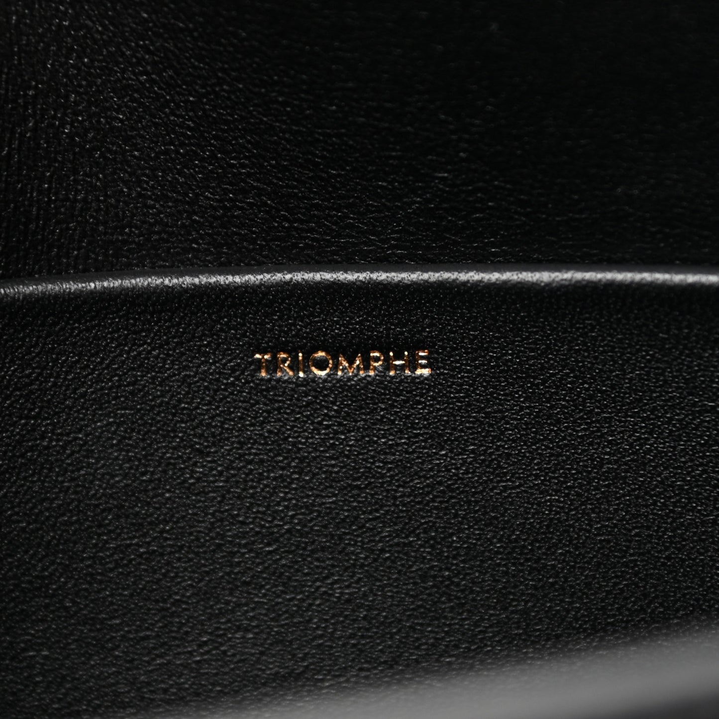 Shiny Calfskin Triomphe Shoulder Bag Black