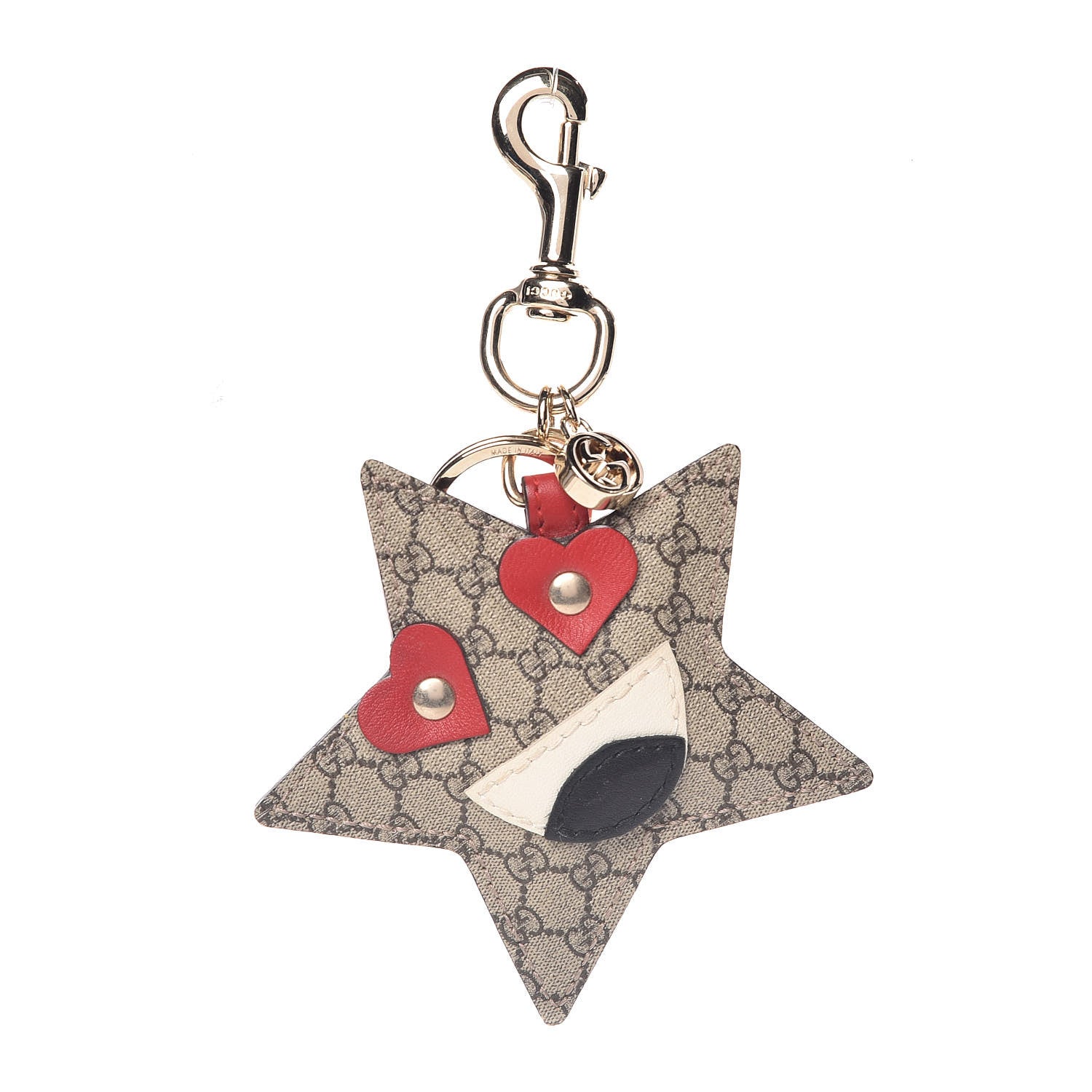 Gucci GG Supreme Monogram Starry Key Charm 1 of 4