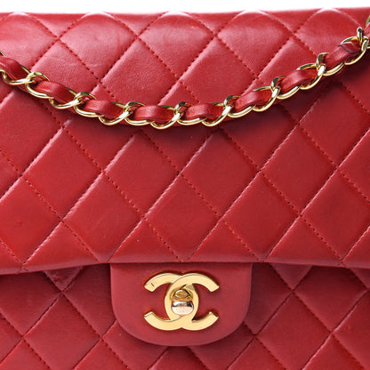 Chanel Lambskin Quilted Medium Double Flap Red 15 of 15
