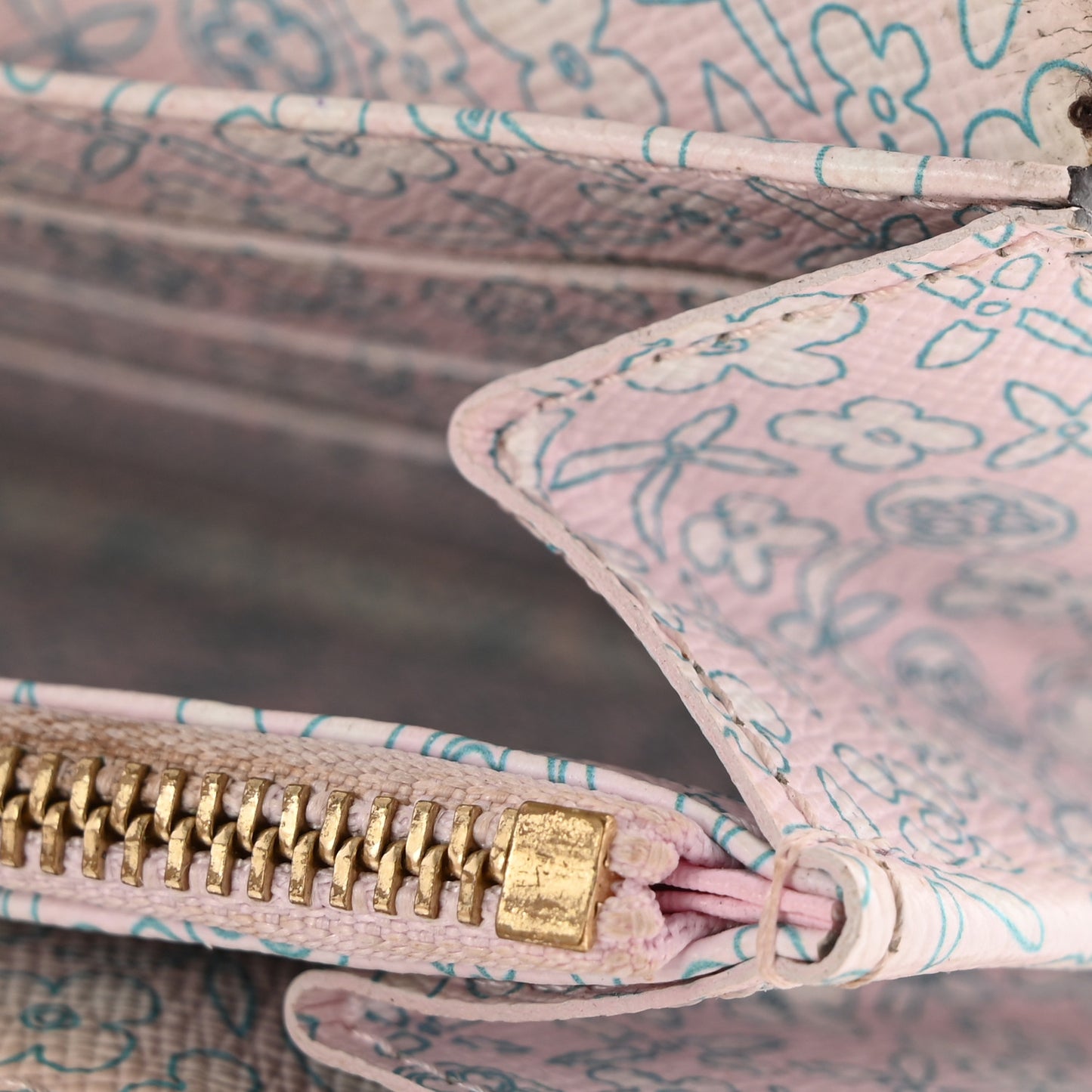 Monogram Fleuri Sarah Wallet Rose
