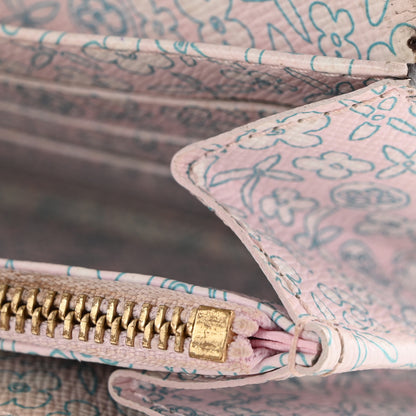 Louis Vuitton Monogram Fleuri Sarah Wallet Rose 8 of 15